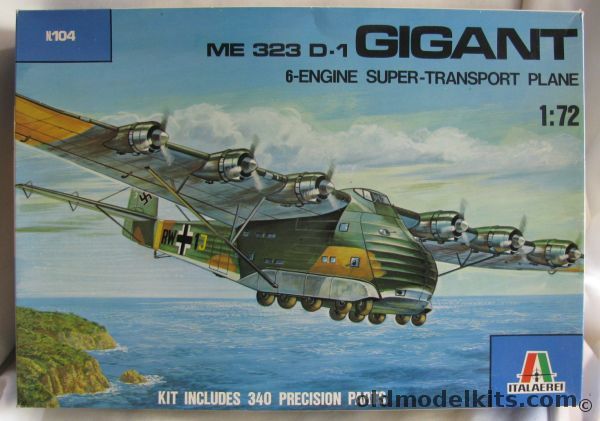 Italeri 1/72 Messerschmitt Me-323 D-1 Gigant, 104 plastic model kit